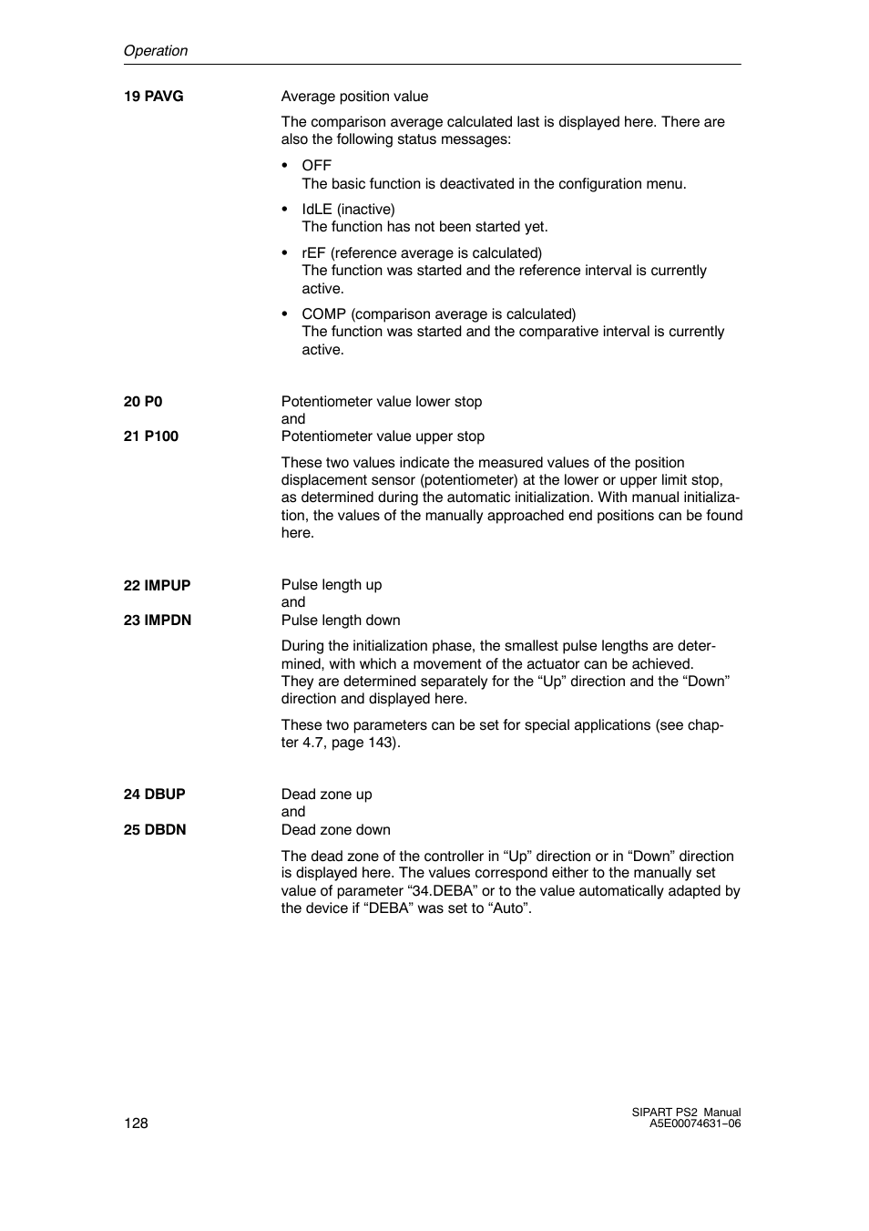 Siemens SIPART PS2 6DR52xx User Manual | Page 128 / 160