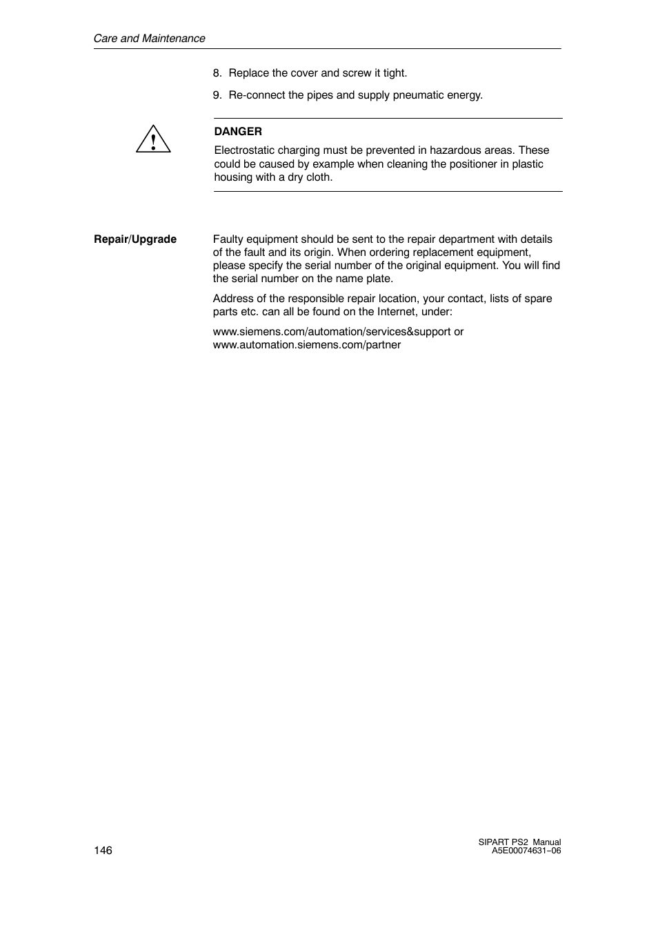 Siemens SIPART PS2 6DR52xx User Manual | Page 146 / 160