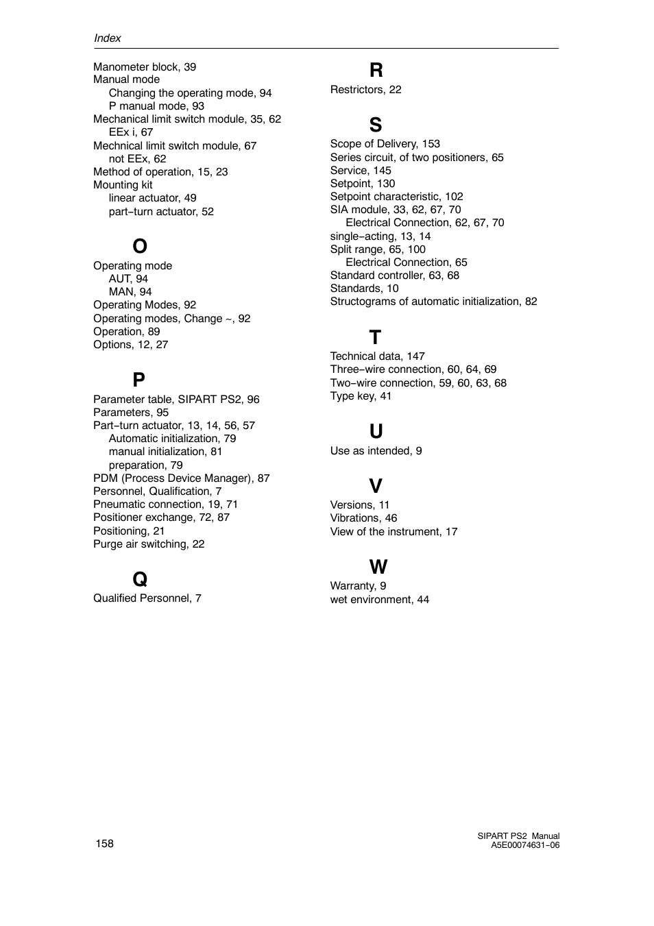 Siemens SIPART PS2 6DR52xx User Manual | Page 158 / 160