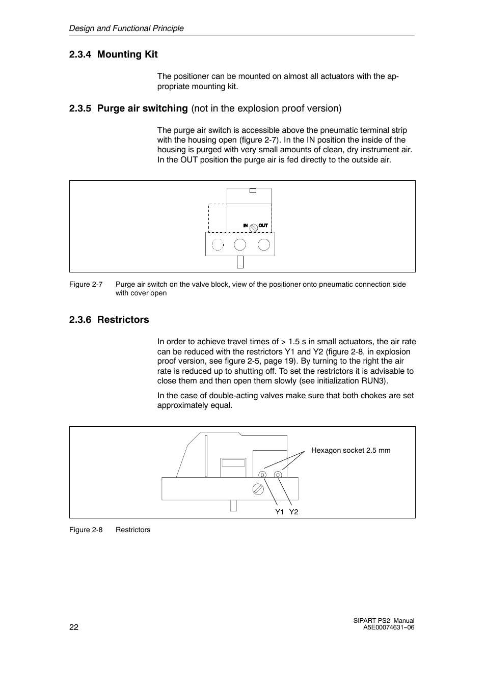 4 mounting kit, 6 restrictors | Siemens SIPART PS2 6DR52xx User Manual | Page 22 / 160