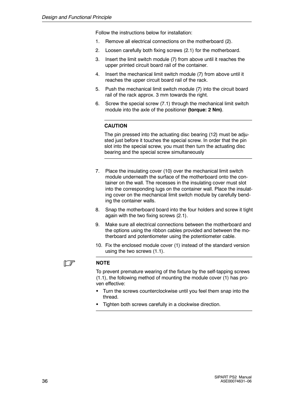 Siemens SIPART PS2 6DR52xx User Manual | Page 36 / 160