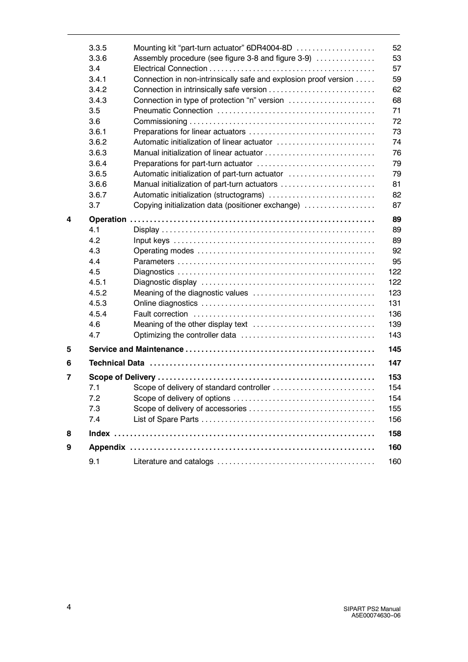 Siemens SIPART PS2 6DR52xx User Manual | Page 4 / 160