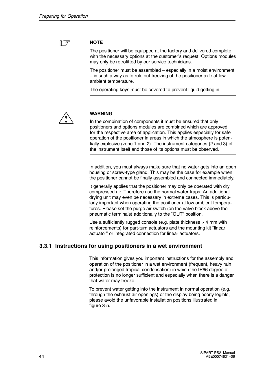 Siemens SIPART PS2 6DR52xx User Manual | Page 44 / 160