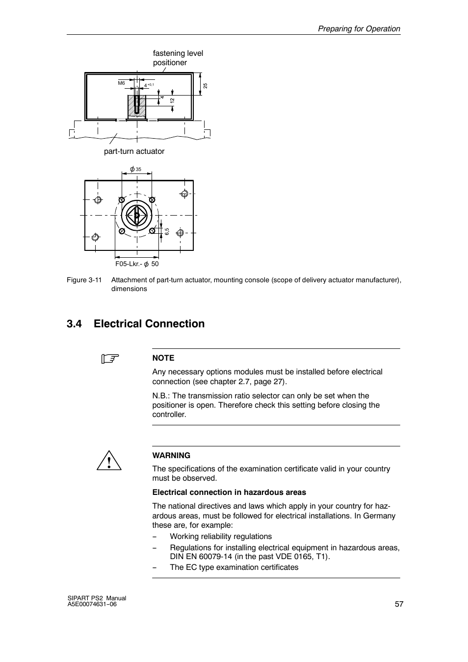 4 electrical connection | Siemens SIPART PS2 6DR52xx User Manual | Page 57 / 160