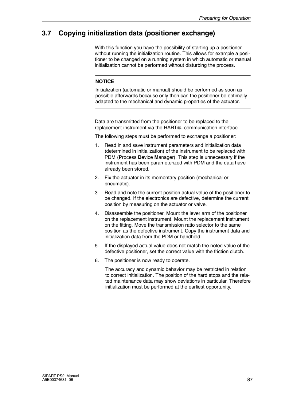 Siemens SIPART PS2 6DR52xx User Manual | Page 87 / 160