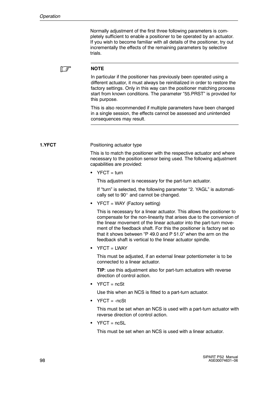 Siemens SIPART PS2 6DR52xx User Manual | Page 98 / 160