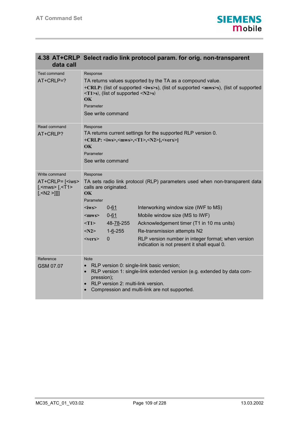 Siemens MC35 User Manual | Page 109 / 228