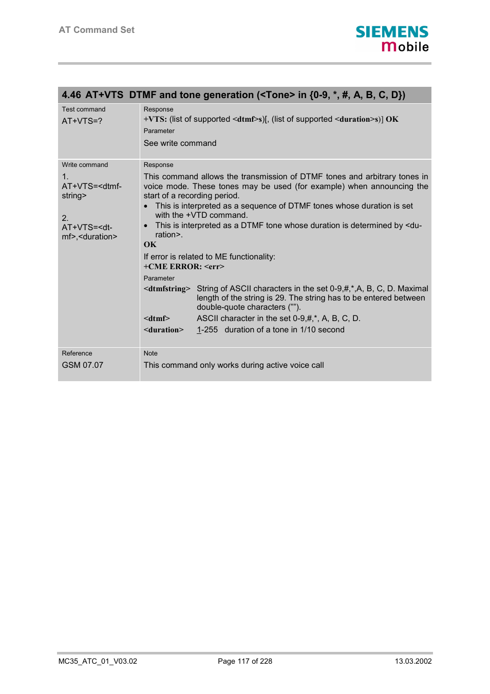 Siemens MC35 User Manual | Page 117 / 228