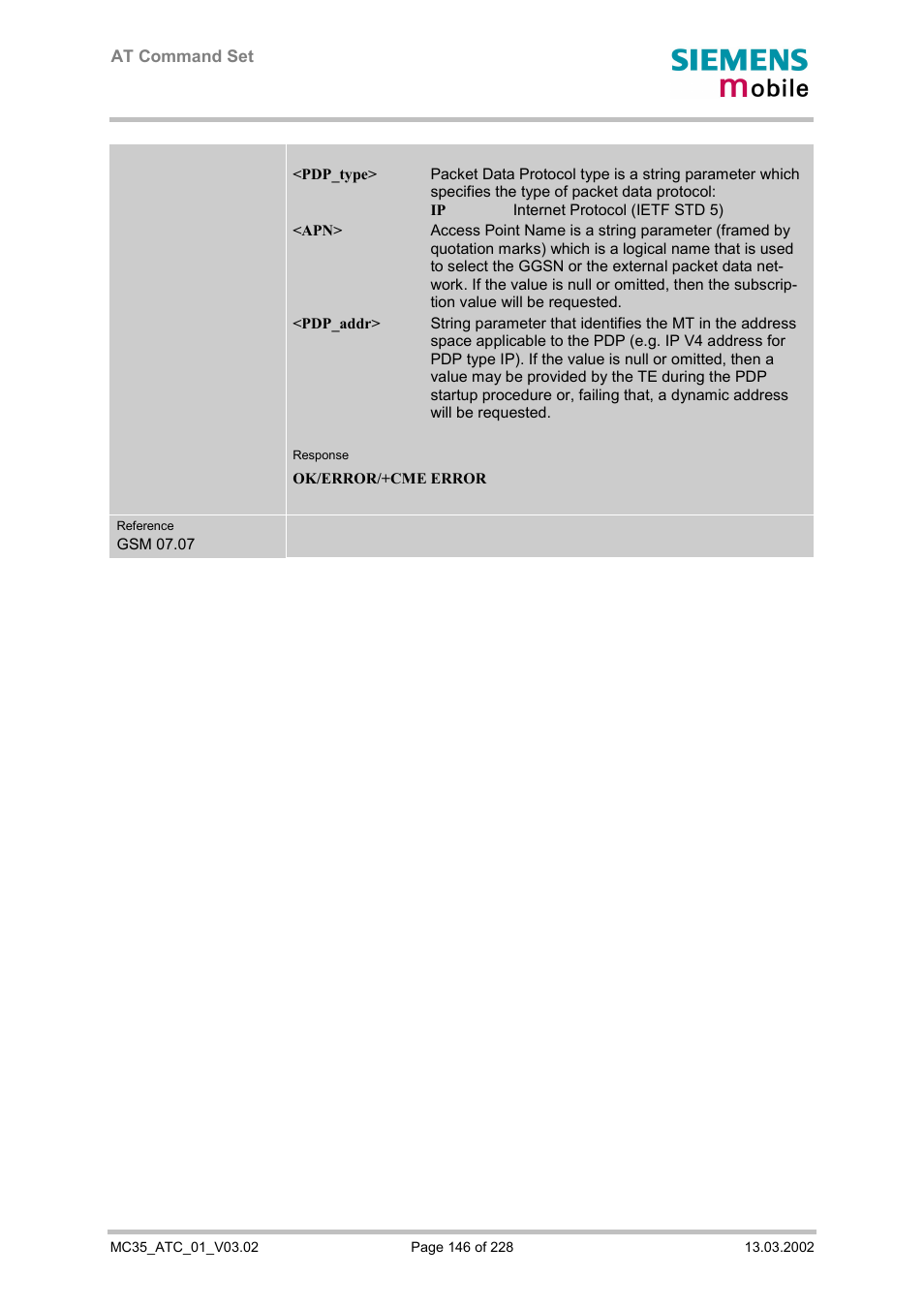 Siemens MC35 User Manual | Page 146 / 228