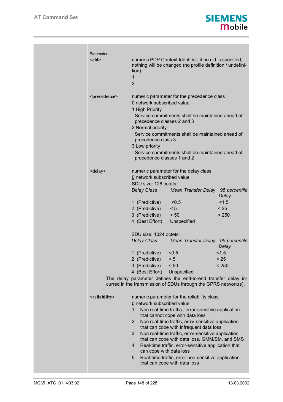 Siemens MC35 User Manual | Page 148 / 228