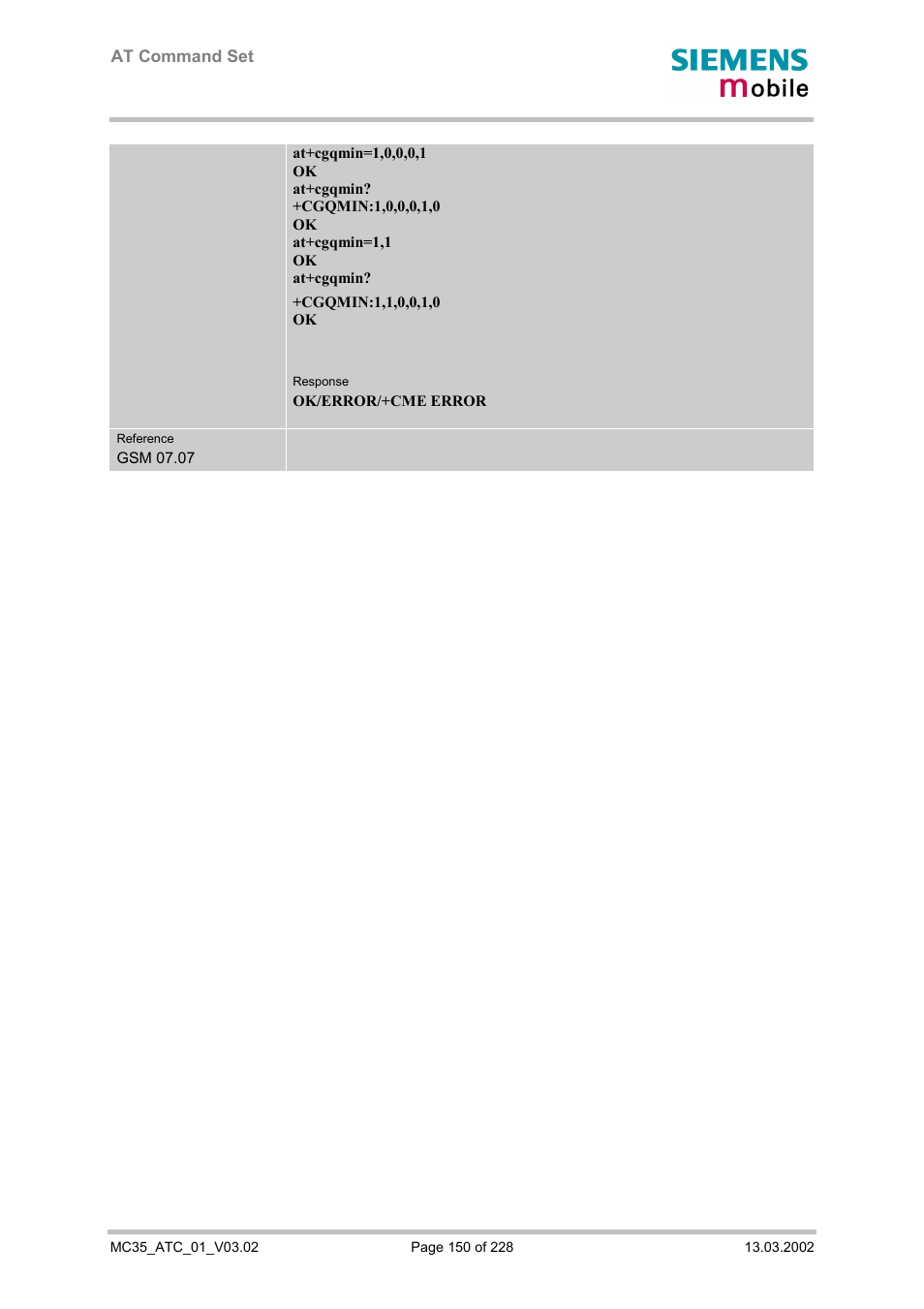 Siemens MC35 User Manual | Page 150 / 228