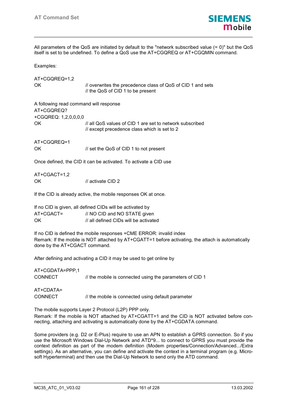 Siemens MC35 User Manual | Page 161 / 228