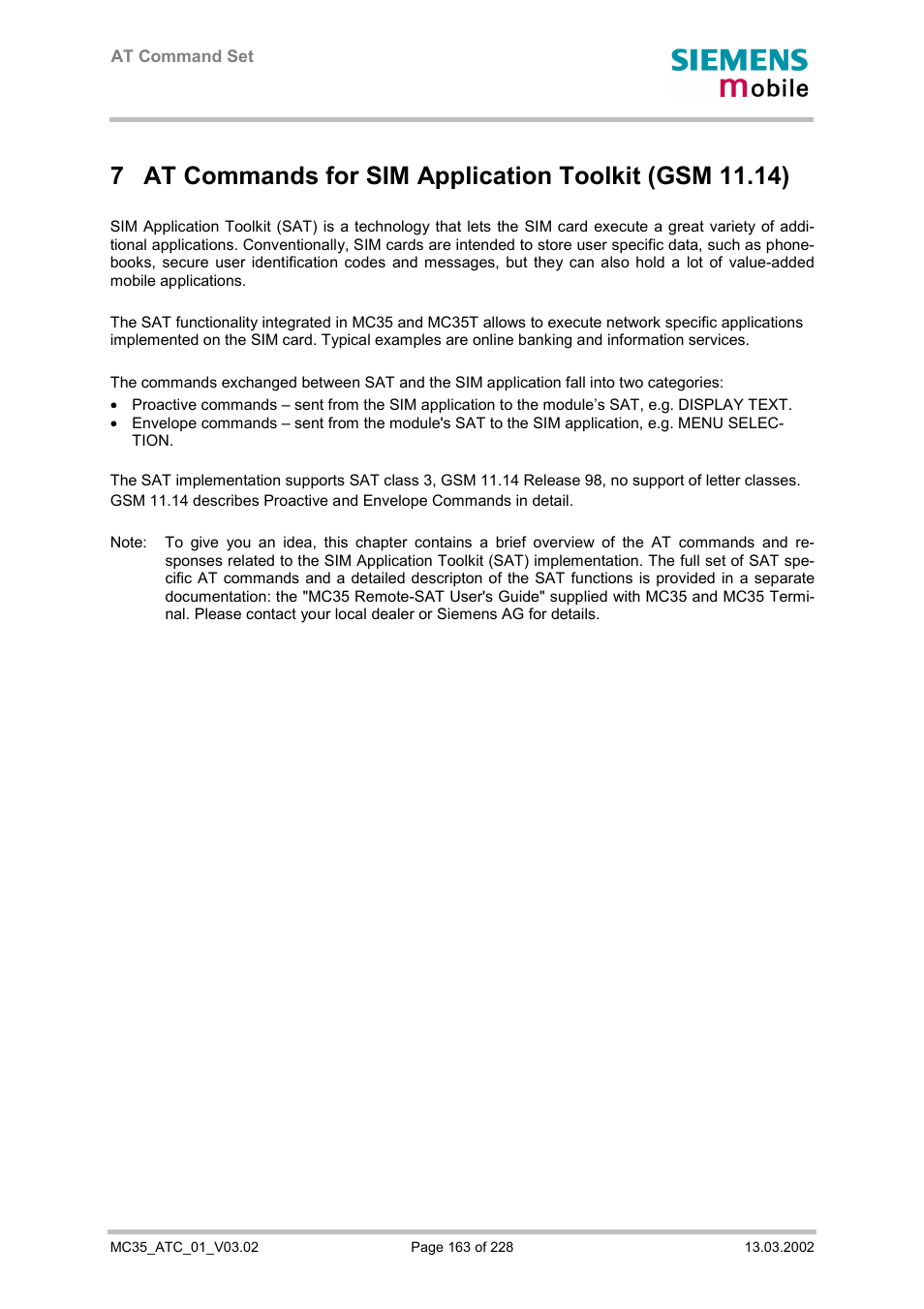 Siemens MC35 User Manual | Page 163 / 228