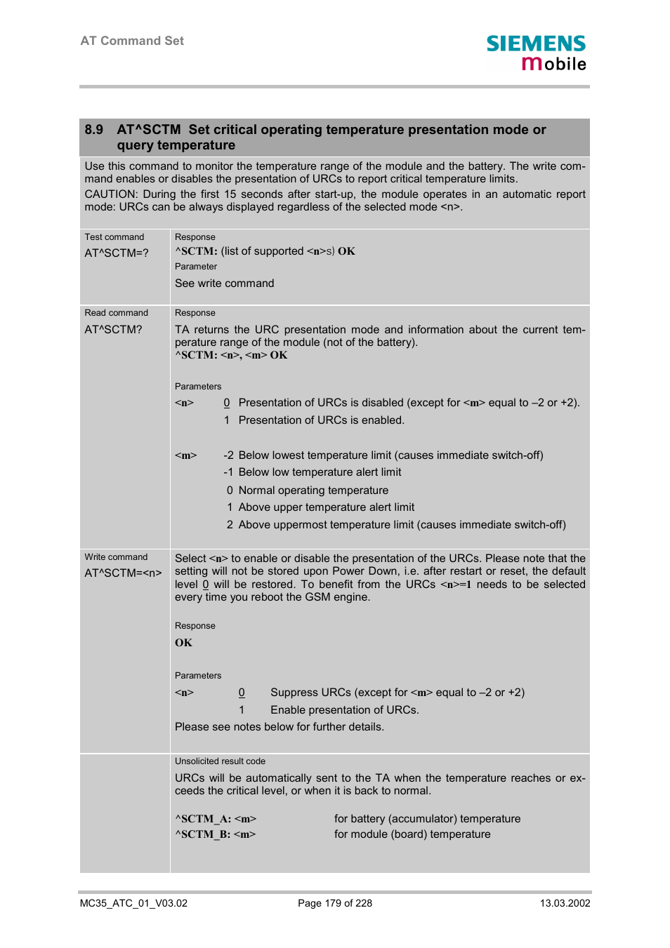 Siemens MC35 User Manual | Page 179 / 228