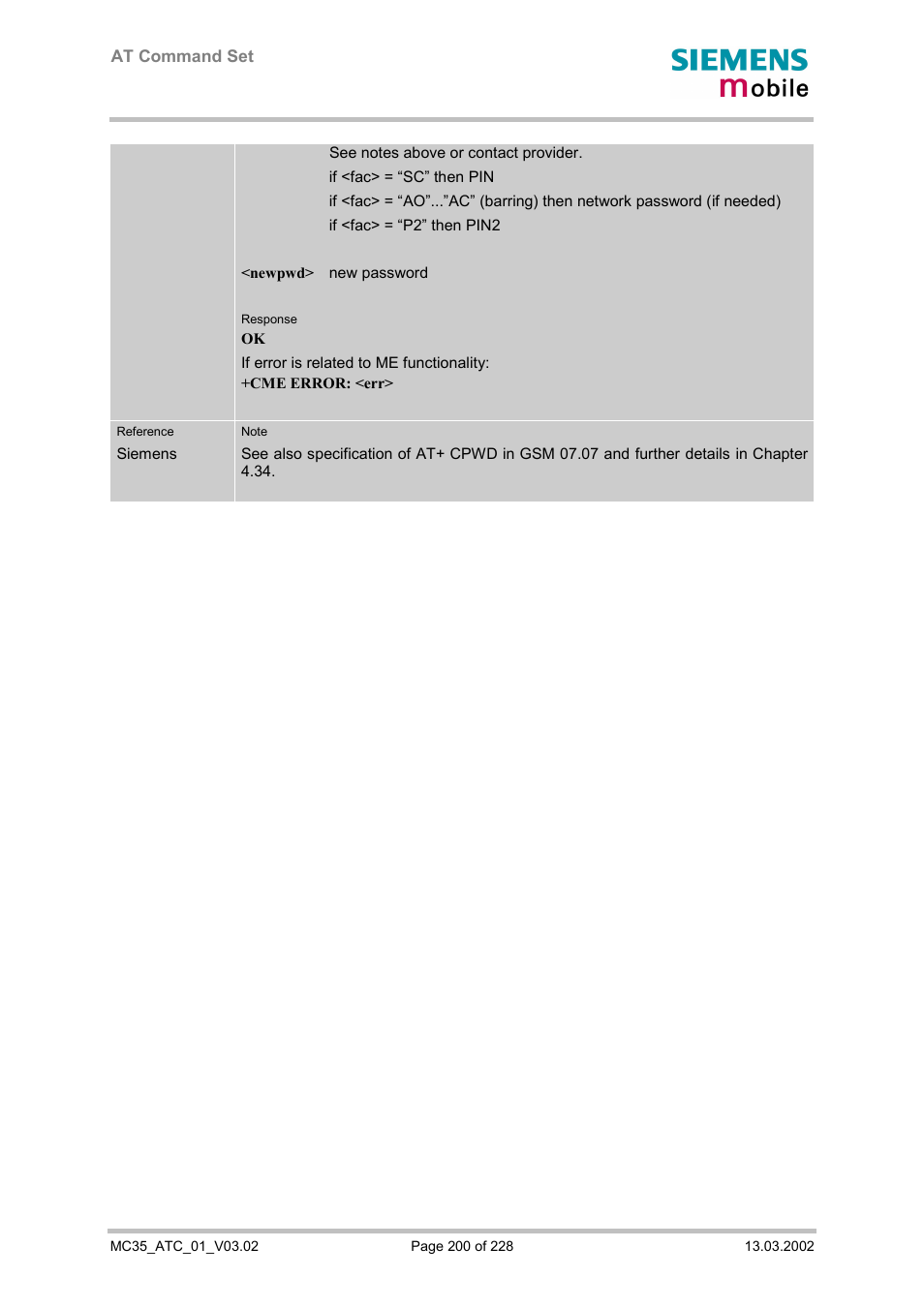 Siemens MC35 User Manual | Page 200 / 228