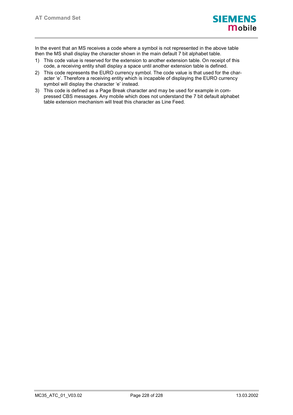 Siemens MC35 User Manual | Page 228 / 228