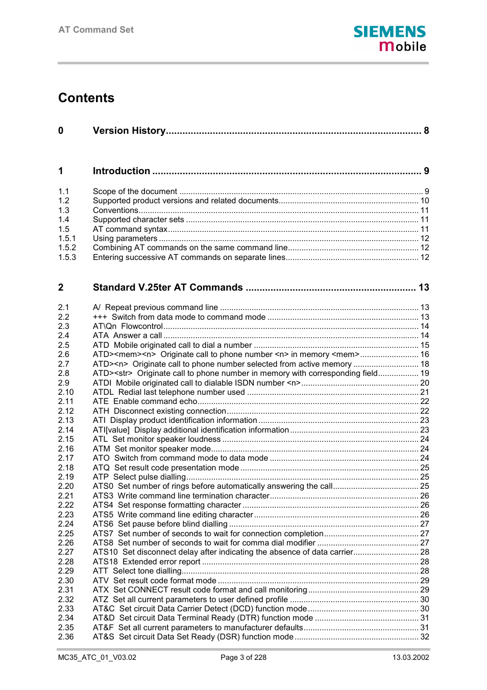 Siemens MC35 User Manual | Page 3 / 228