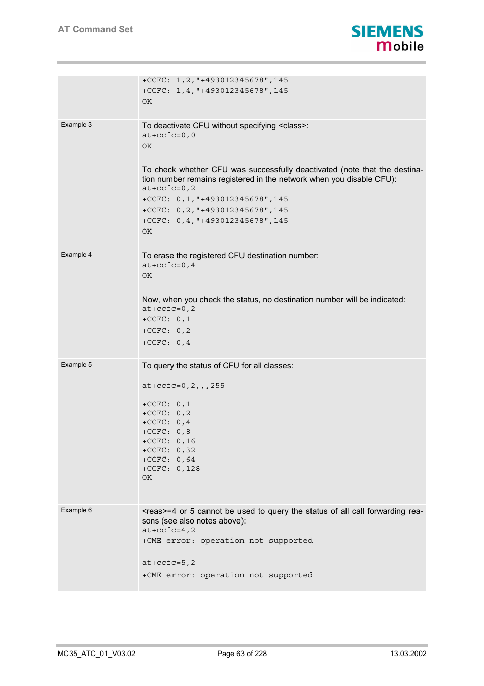 Siemens MC35 User Manual | Page 63 / 228