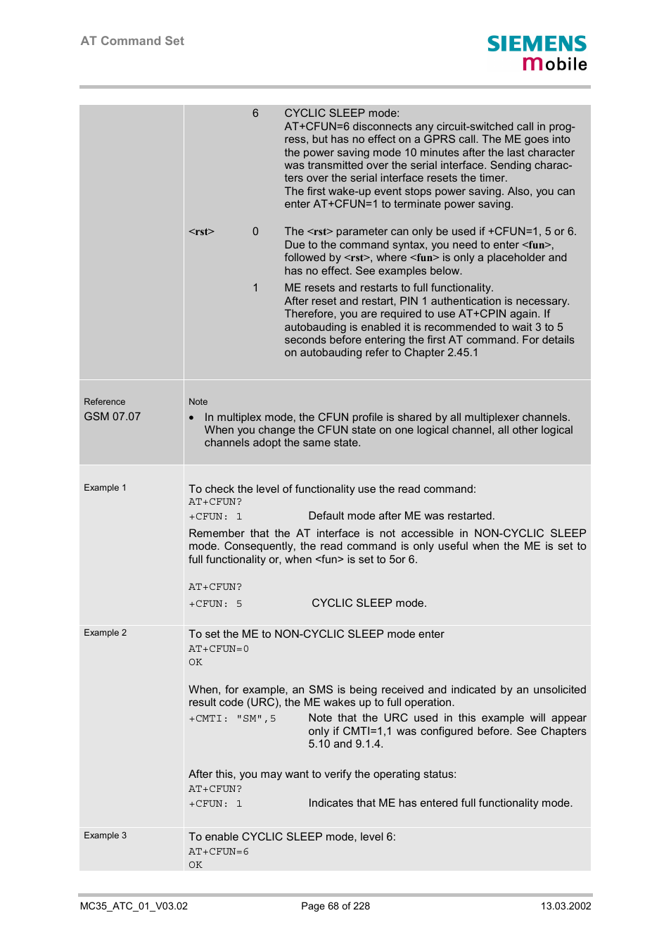 Siemens MC35 User Manual | Page 68 / 228