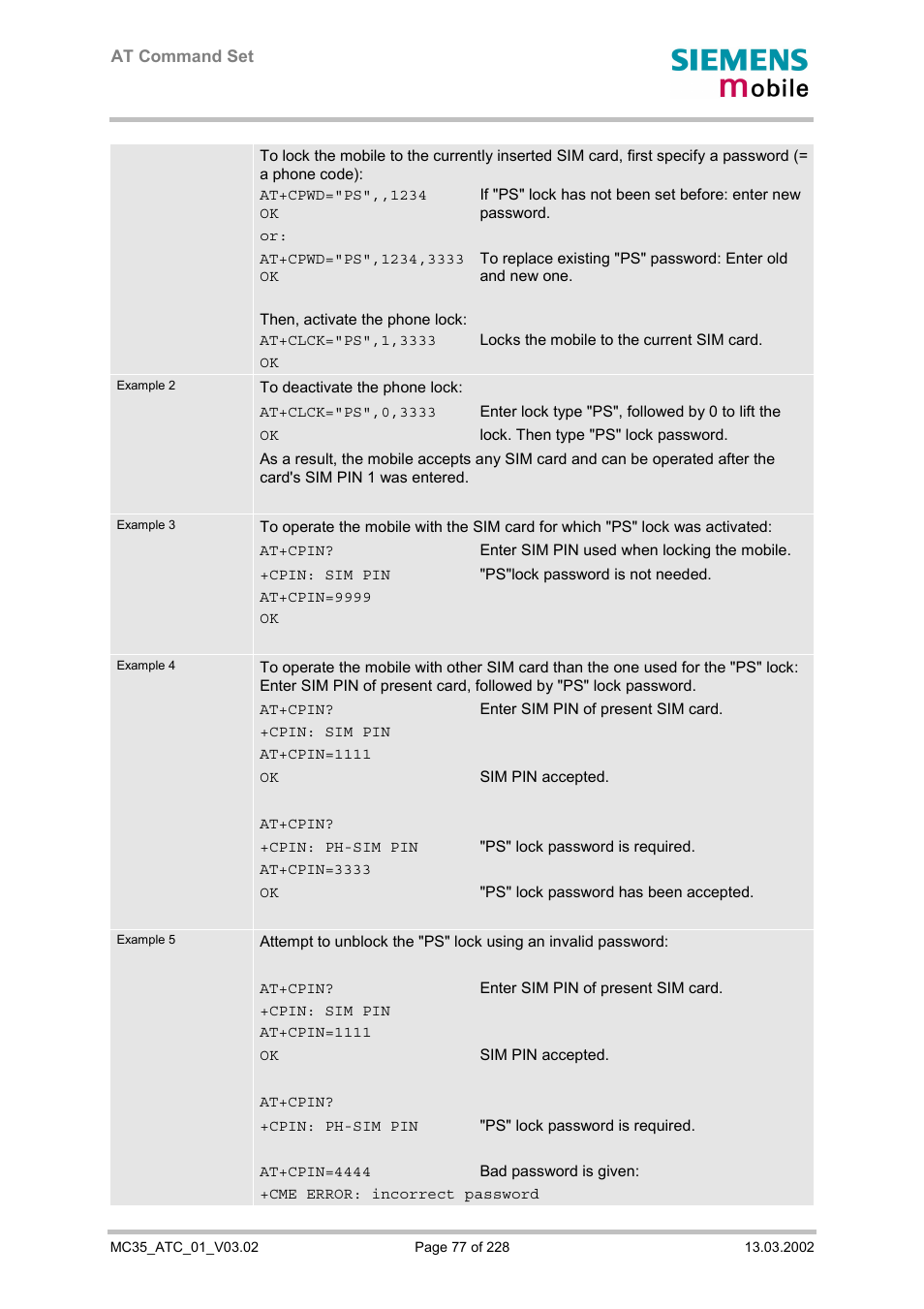 Examples: call barring | Siemens MC35 User Manual | Page 77 / 228