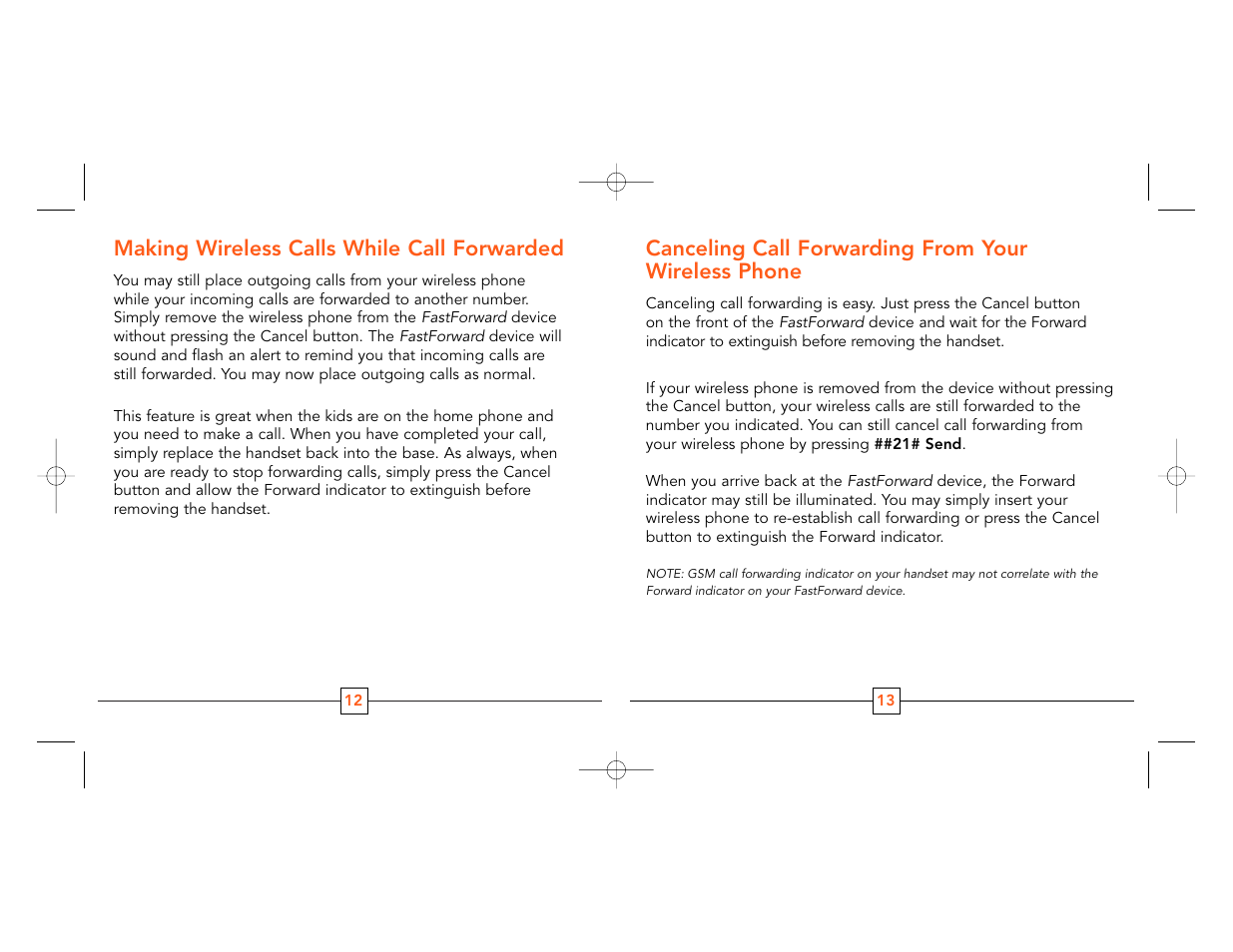 Making wireless calls while call forwarded, Canceling call forwarding from your wireless phone | Siemens A56 User Manual | Page 8 / 11