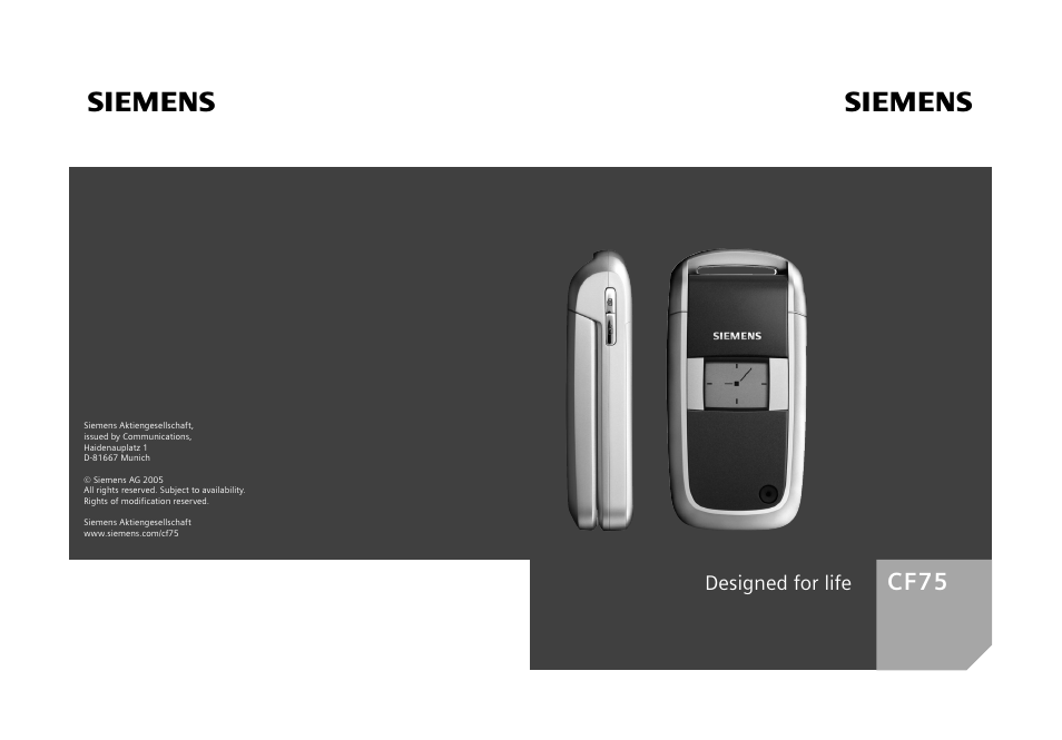 Siemens CF75 User Manual | 150 pages