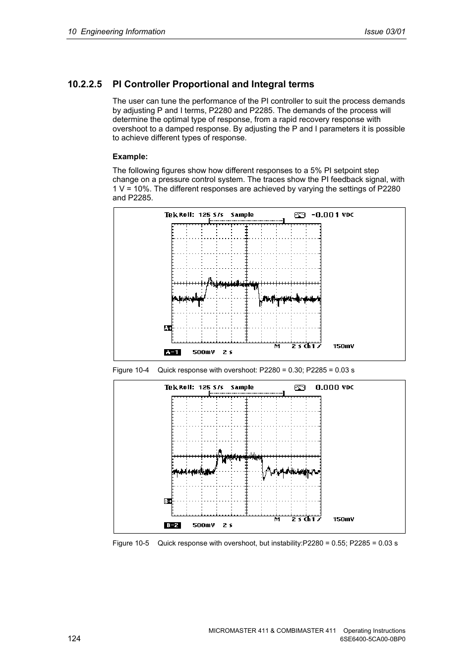 5 pi controller proportional and integral terms | Siemens MICROMASTER 411 User Manual | Page 124 / 164