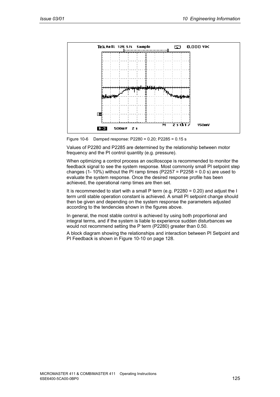 Siemens MICROMASTER 411 User Manual | Page 125 / 164