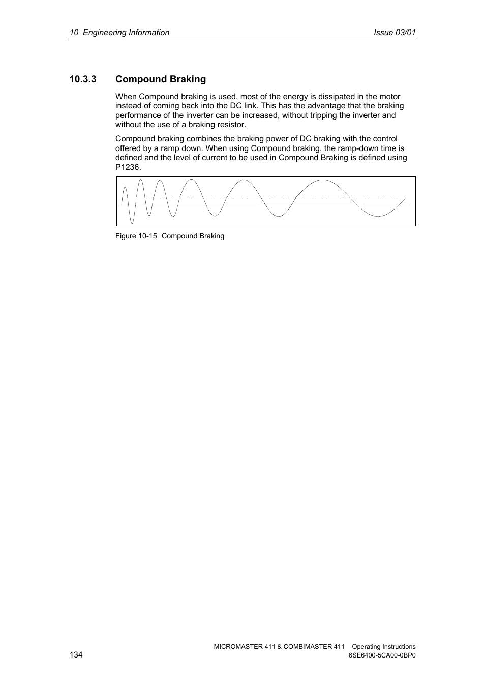 3 compound braking | Siemens MICROMASTER 411 User Manual | Page 134 / 164