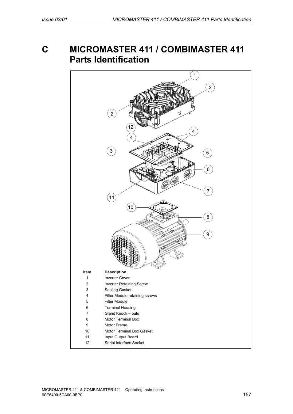 Siemens MICROMASTER 411 User Manual | Page 157 / 164