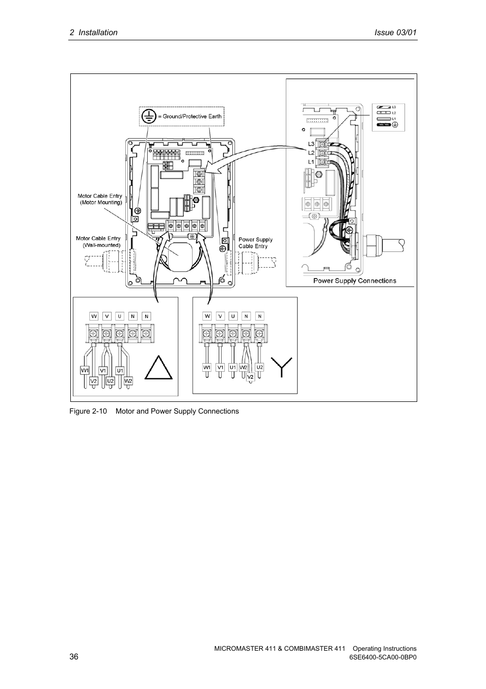 Siemens MICROMASTER 411 User Manual | Page 36 / 164