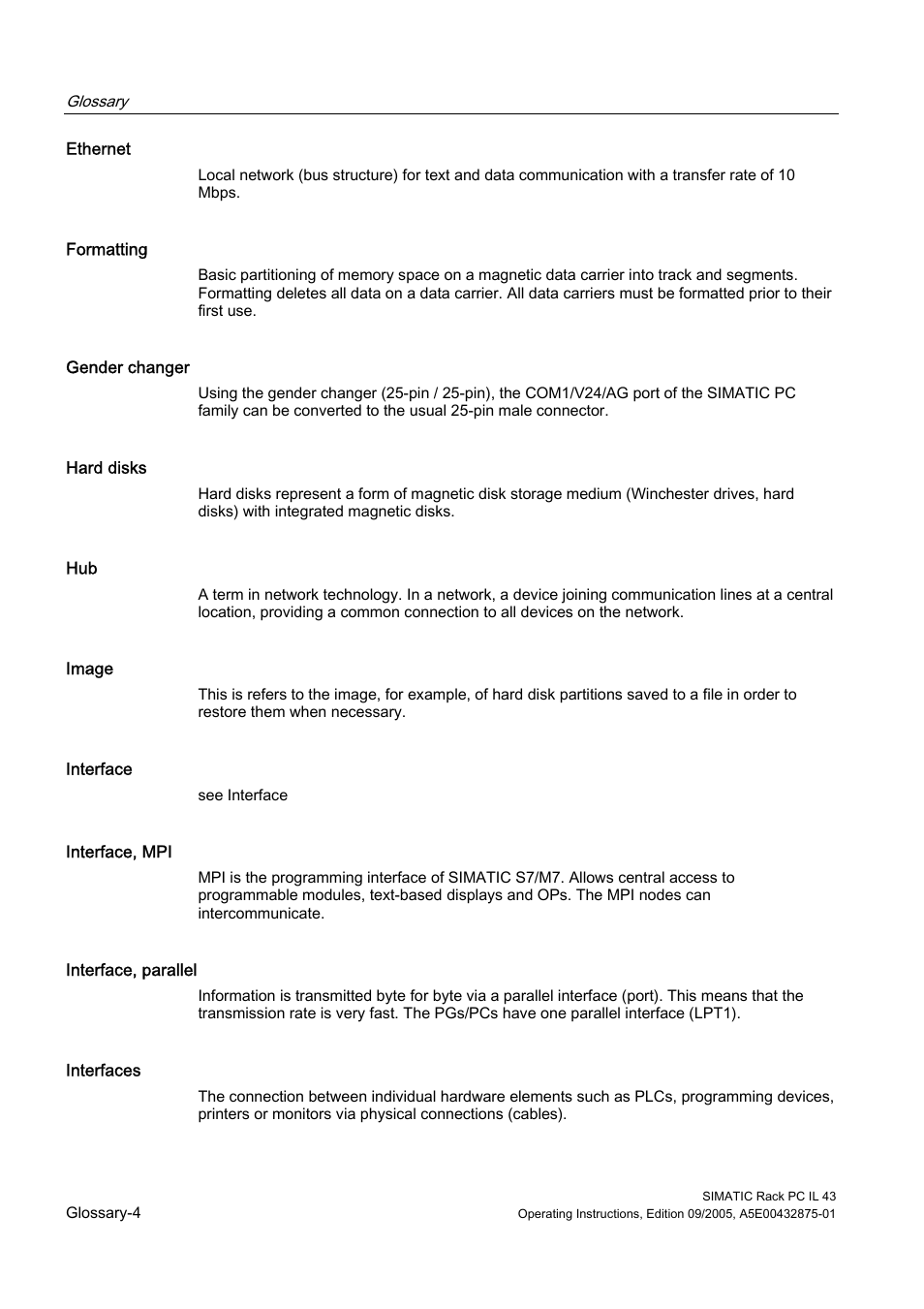 Siemens SIMATIC INDUSTRIAL PC PCIL43 User Manual | Page 100 / 112