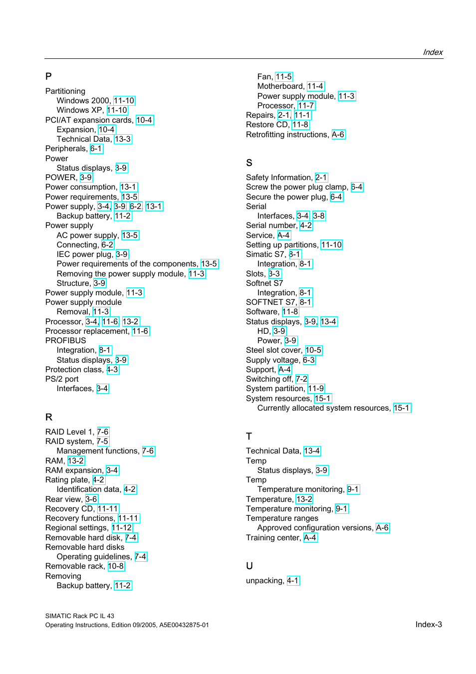 Siemens SIMATIC INDUSTRIAL PC PCIL43 User Manual | Page 109 / 112