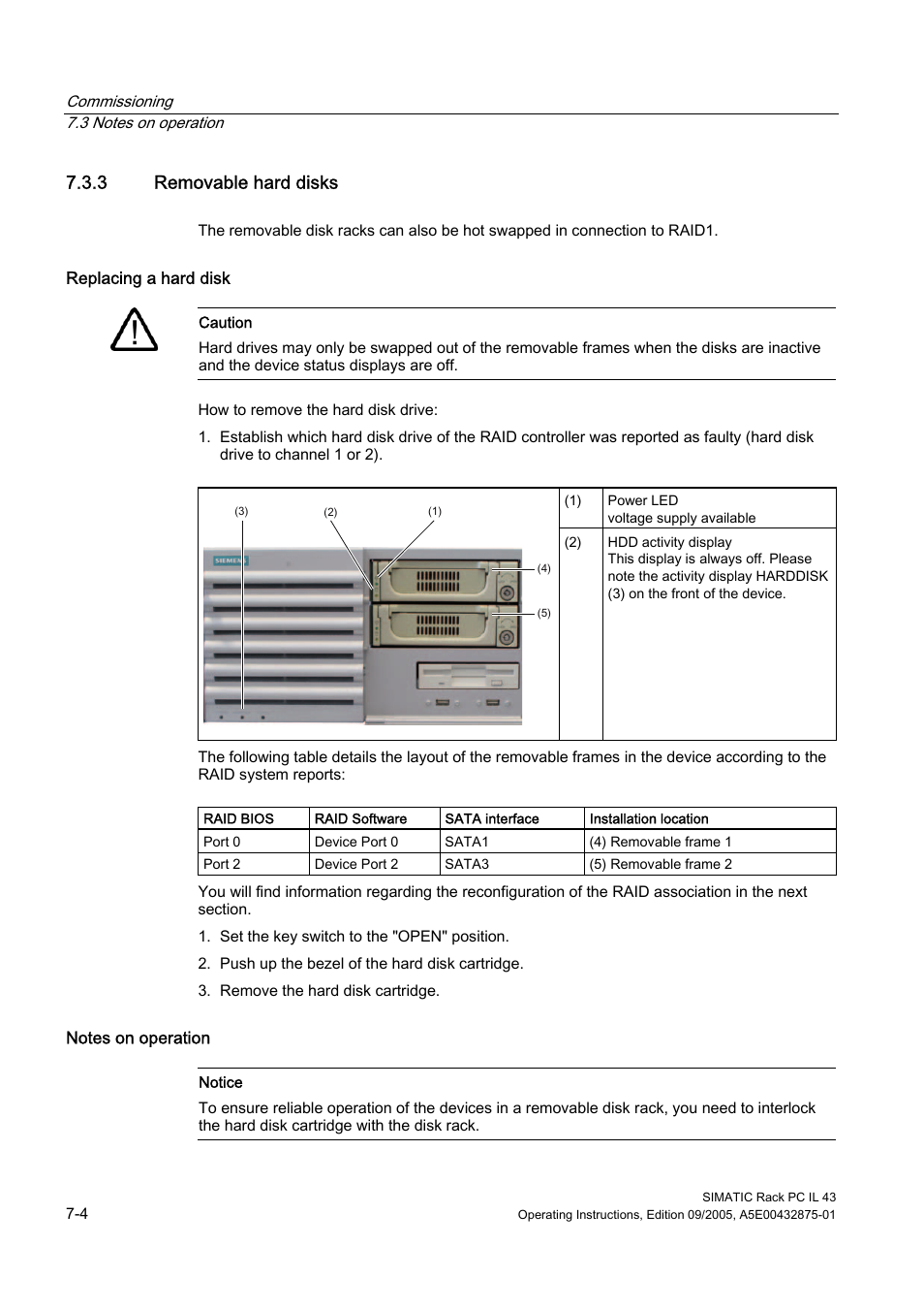 3 removable hard disks | Siemens SIMATIC INDUSTRIAL PC PCIL43 User Manual | Page 36 / 112