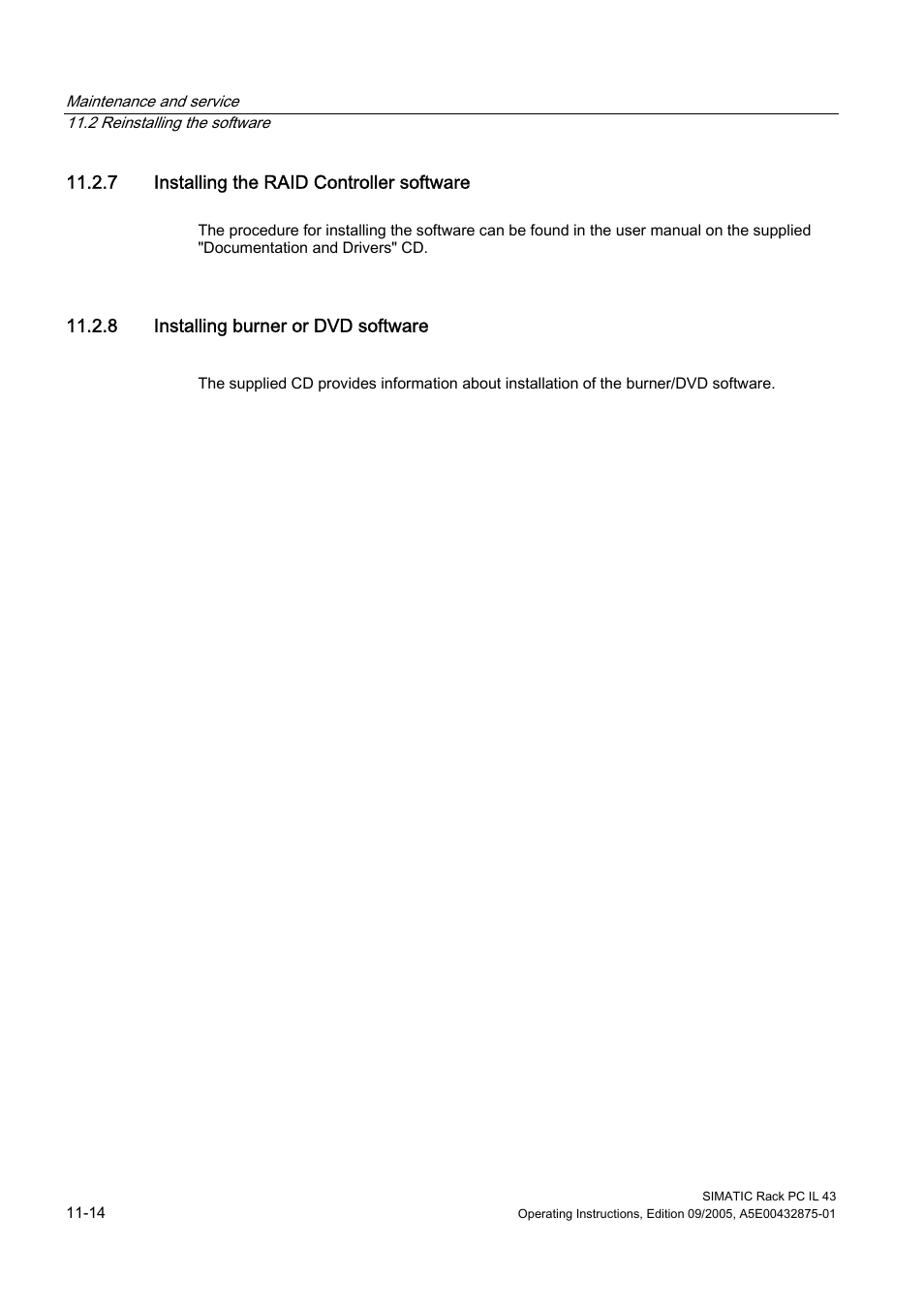 7 installing the raid controller software, 8 installing burner or dvd software | Siemens SIMATIC INDUSTRIAL PC PCIL43 User Manual | Page 68 / 112