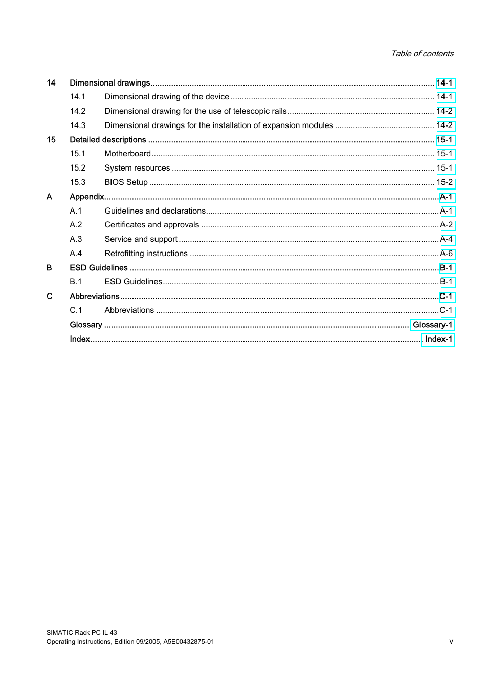 Siemens SIMATIC INDUSTRIAL PC PCIL43 User Manual | Page 7 / 112