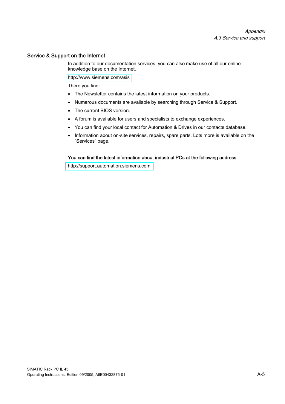 Siemens SIMATIC INDUSTRIAL PC PCIL43 User Manual | Page 85 / 112