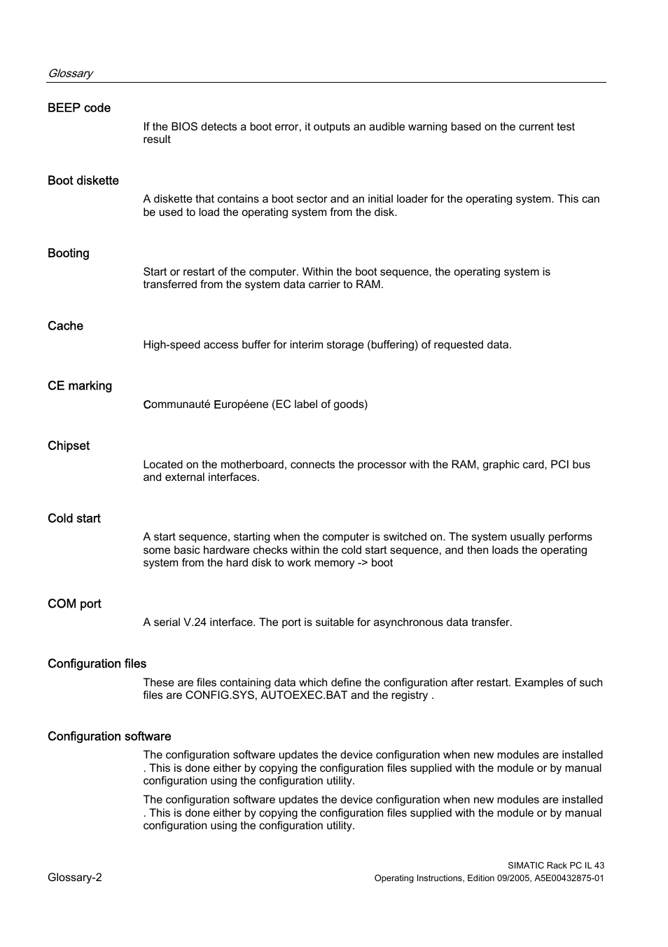 Siemens SIMATIC INDUSTRIAL PC PCIL43 User Manual | Page 98 / 112