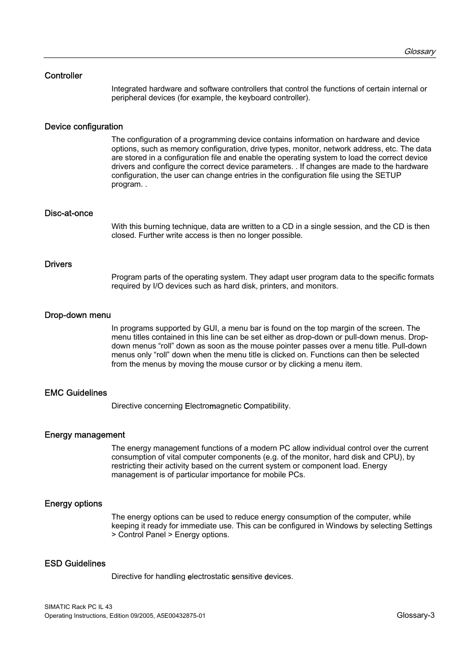 Siemens SIMATIC INDUSTRIAL PC PCIL43 User Manual | Page 99 / 112