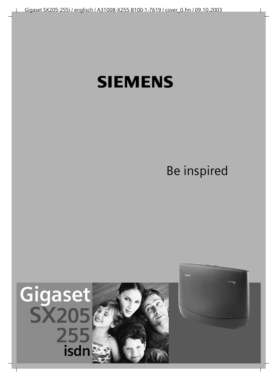 Siemens GIGASET SX255 User Manual | 52 pages