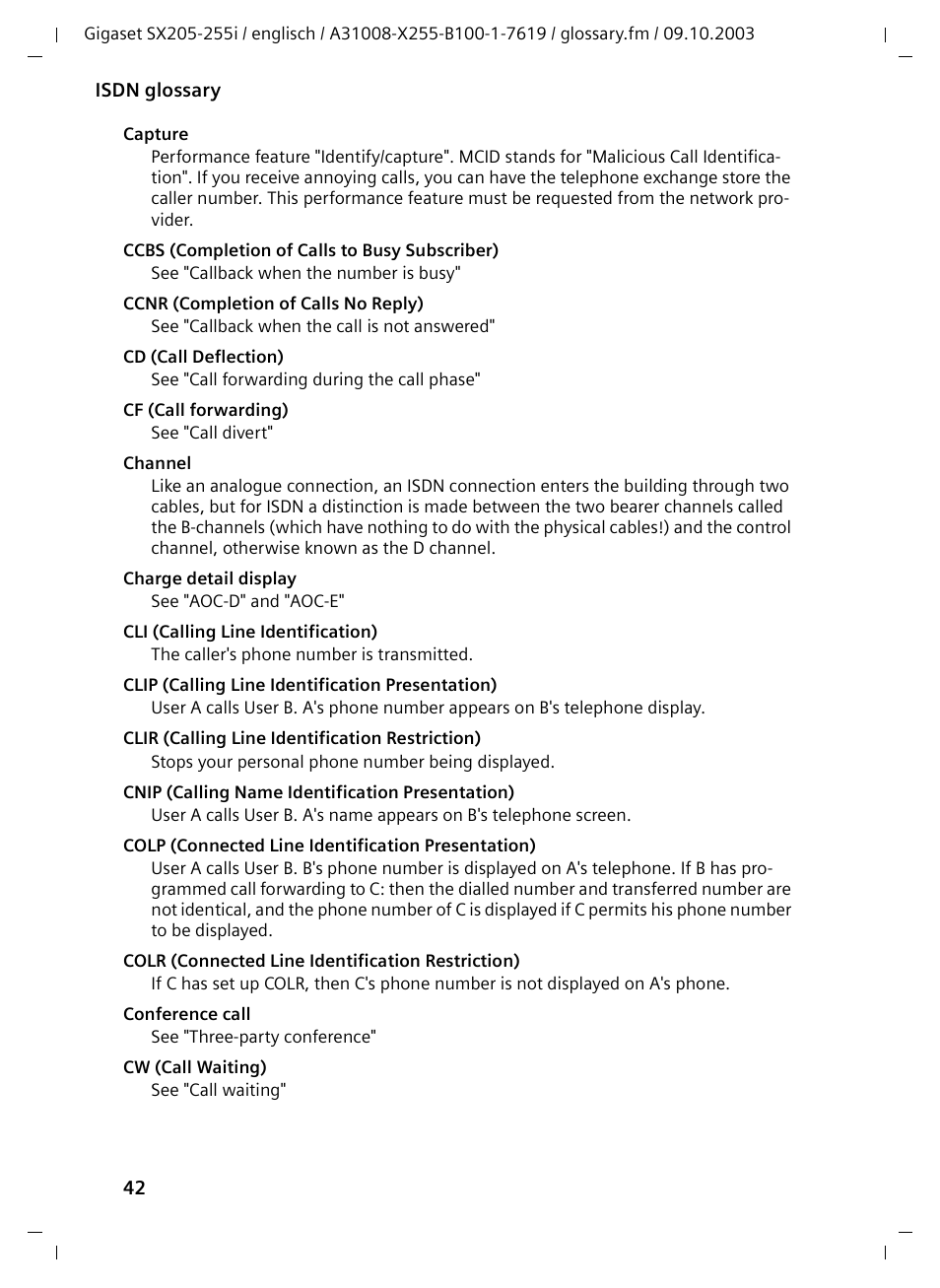 Siemens GIGASET SX255 User Manual | Page 43 / 52