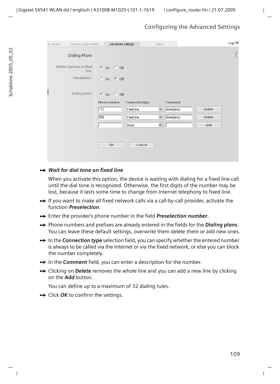 Siemens Gigaset SX541 WLAN dsl User Manual | Page 111 / 187