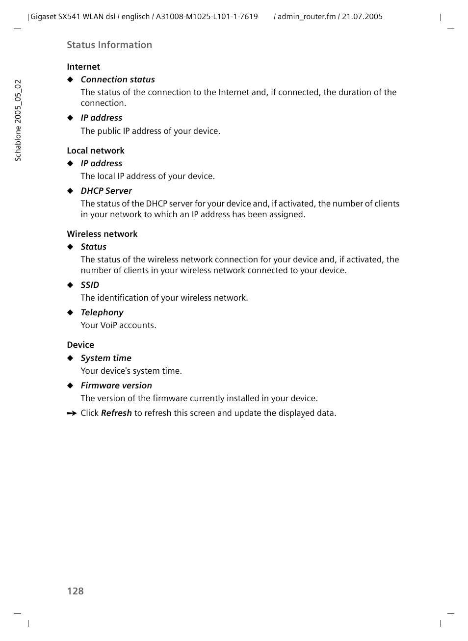 Siemens Gigaset SX541 WLAN dsl User Manual | Page 130 / 187