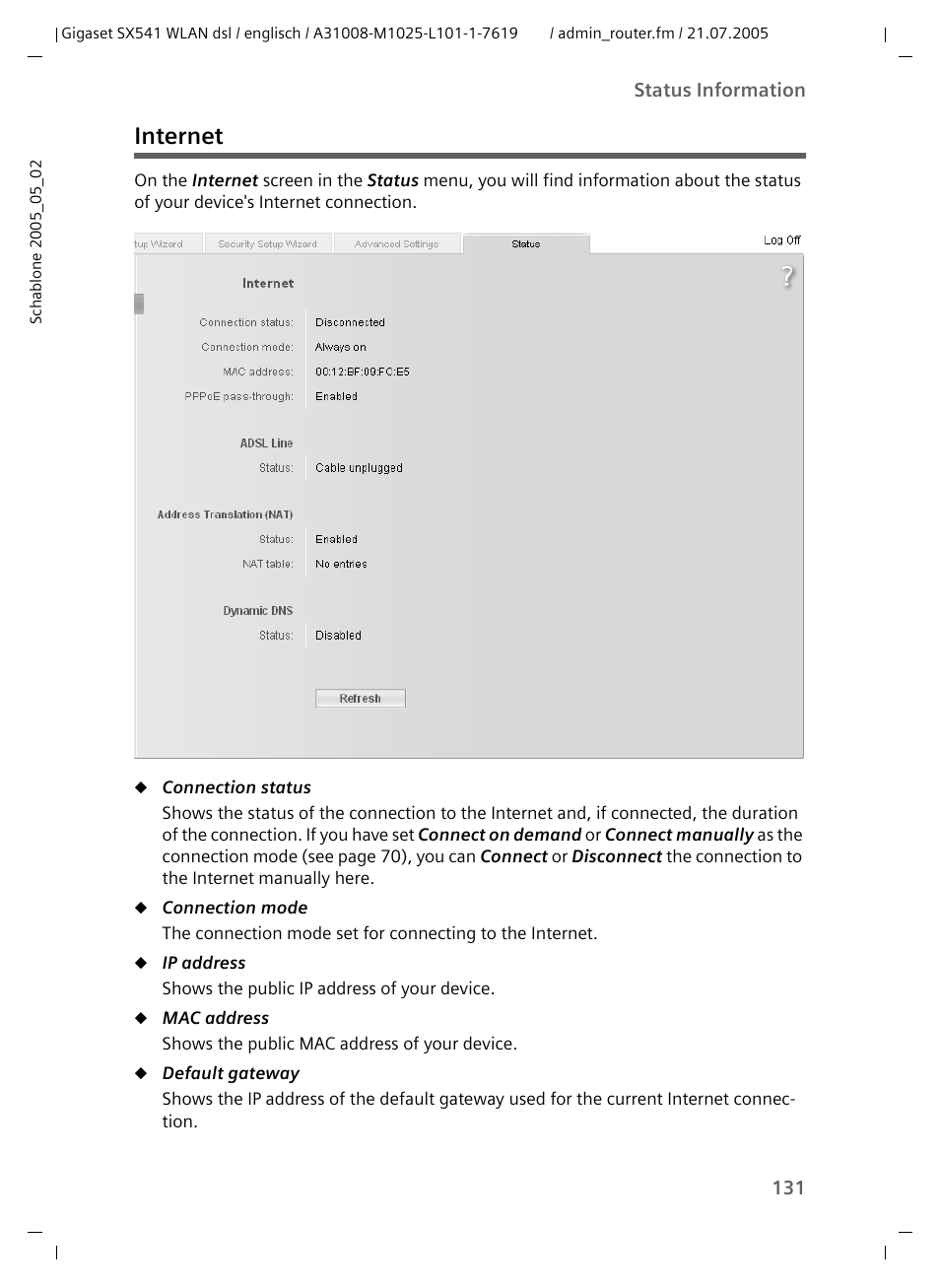 Internet | Siemens Gigaset SX541 WLAN dsl User Manual | Page 133 / 187
