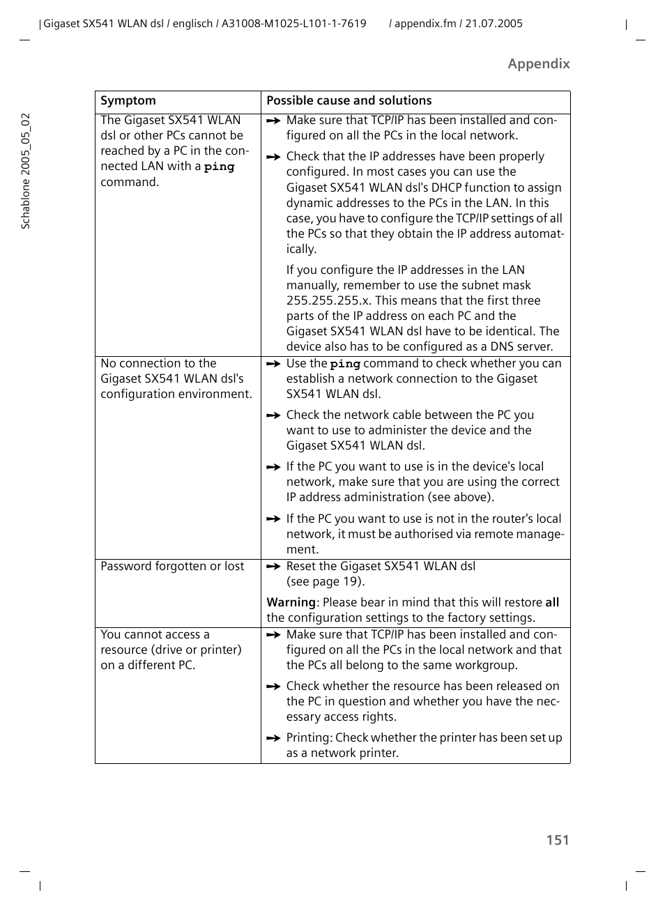 Siemens Gigaset SX541 WLAN dsl User Manual | Page 153 / 187