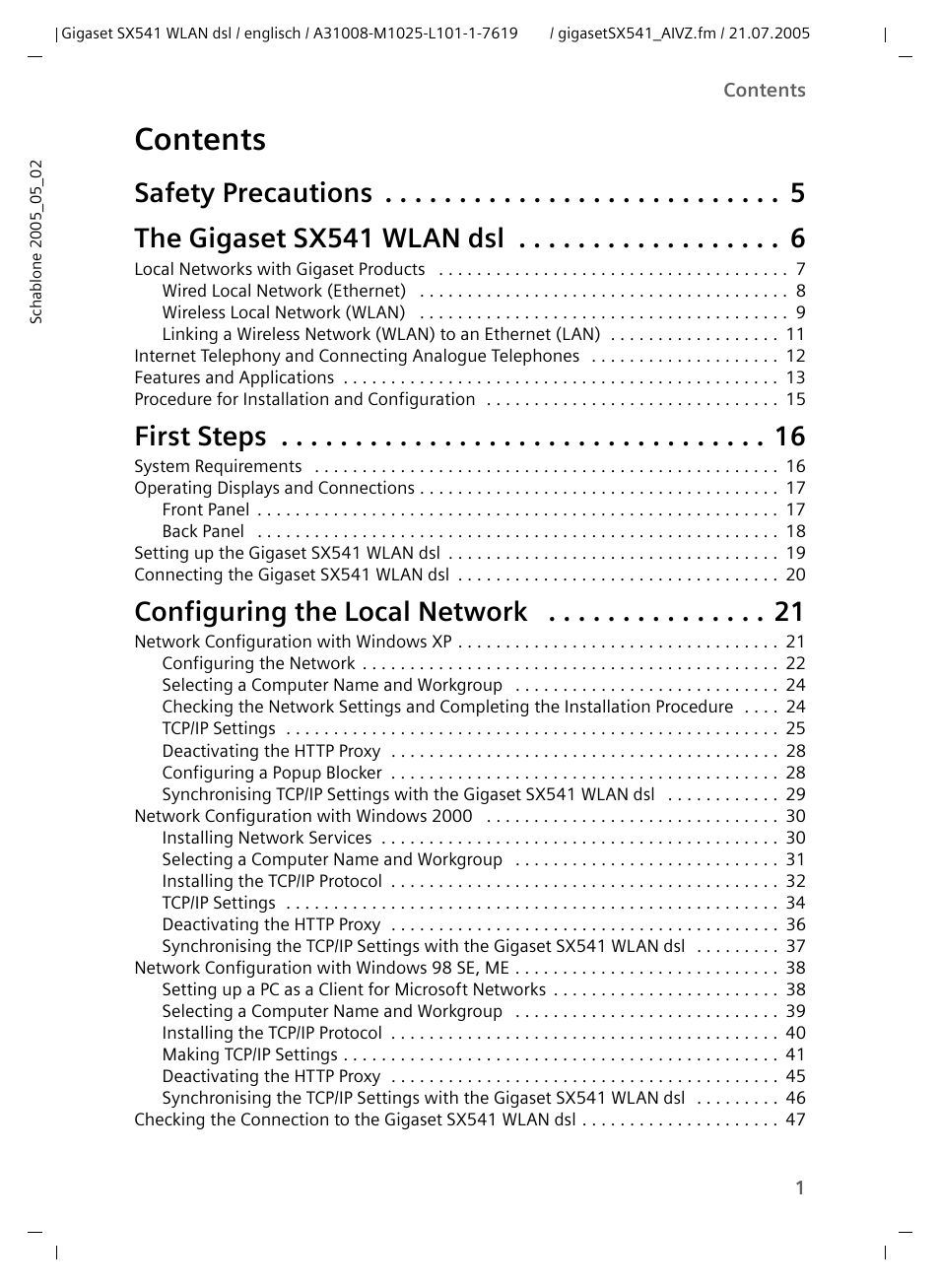Siemens Gigaset SX541 WLAN dsl User Manual | Page 3 / 187