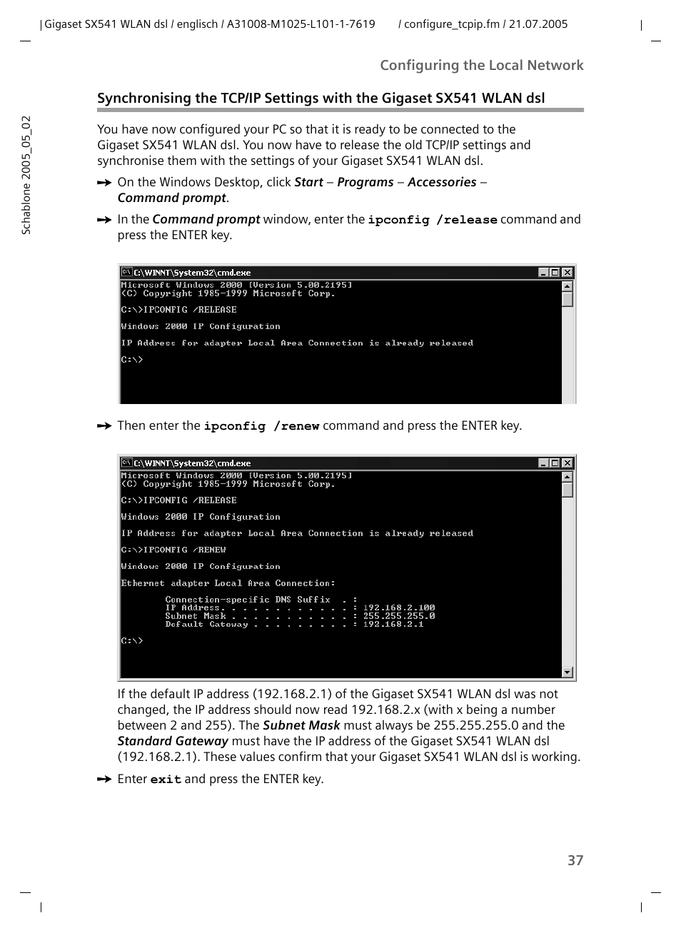 Siemens Gigaset SX541 WLAN dsl User Manual | Page 39 / 187