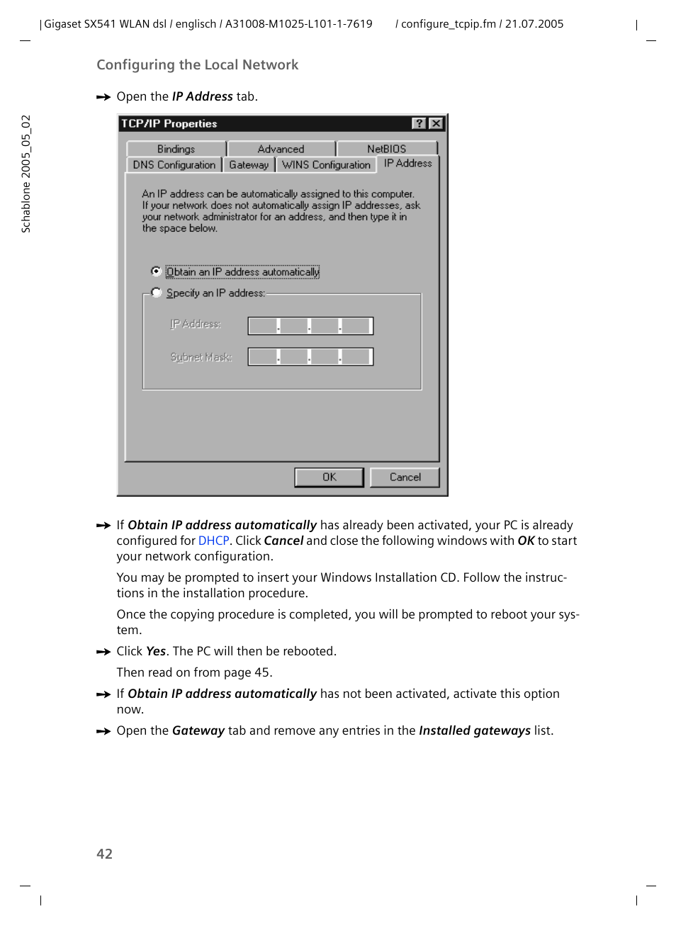 Siemens Gigaset SX541 WLAN dsl User Manual | Page 44 / 187
