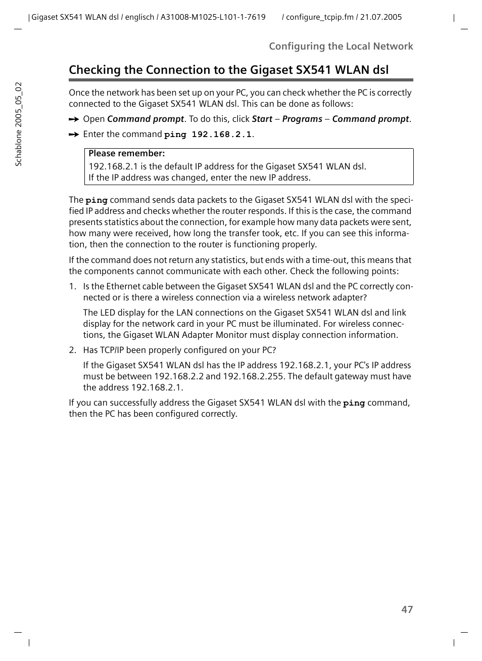 Siemens Gigaset SX541 WLAN dsl User Manual | Page 49 / 187
