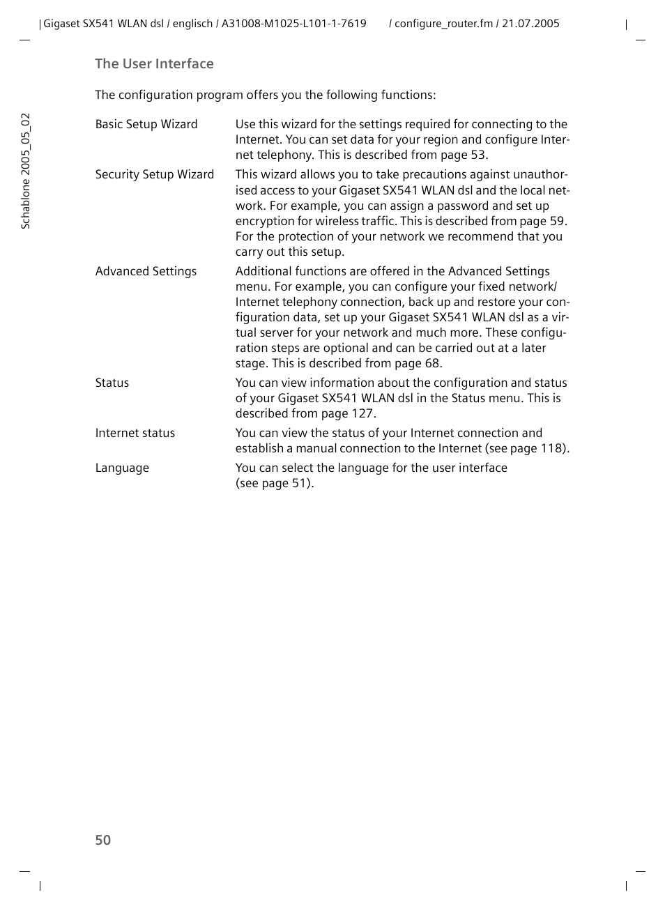 Siemens Gigaset SX541 WLAN dsl User Manual | Page 52 / 187
